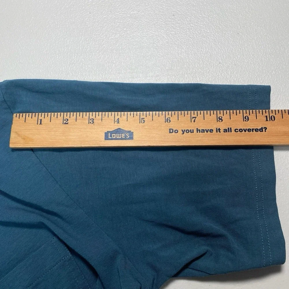 Criquet Top Shelf Players Shirt Polo L Mens S/S Golf Dark Turquoise - Picture 6 of 8